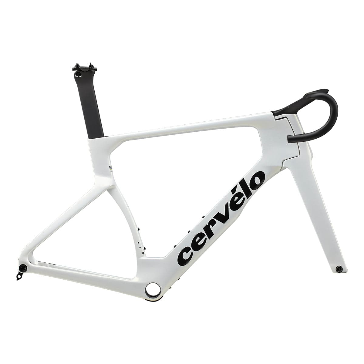 Cervélo S5 aero road frameset in white (Lithium)